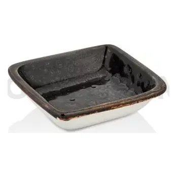 Čtvercová mísa 150x150 mm | BY BONE, Cowry Black