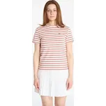 Tričko LACOSTE Striped T-shirt Angora/ Latte/ Iberis M