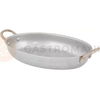 Servírovací stolek Oválná pánev s uchy, nerezová vintage ocel, 500 ml, 185x135x32 mm | AMBITION, Charms