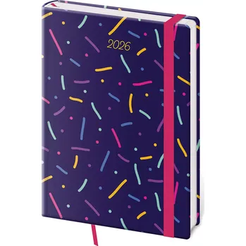 Diář Týdenní diář A5 Vario Sprinkles s gumičkou