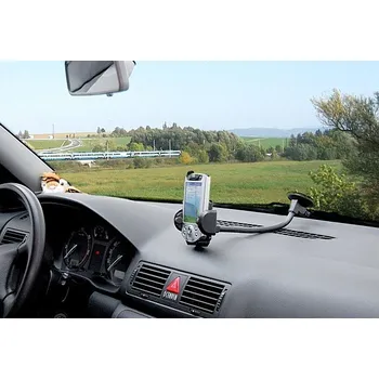 Držák PDA nebo Mobilu s přísavkou na sklo s dlouhým ramenem