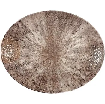 Oválný talíř coupe 229x270 mm | CHURCHILL, Studio Prints Stone Zircon Brown