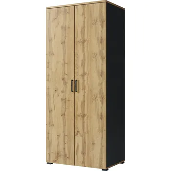 Šatní skříň Skříň 2D, antracit / dub wotan Džurian