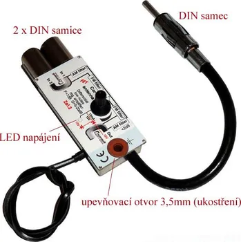 Anténní zesilovač Anténní zesilovač do auta pro 1 nebo 2 antény PROFI