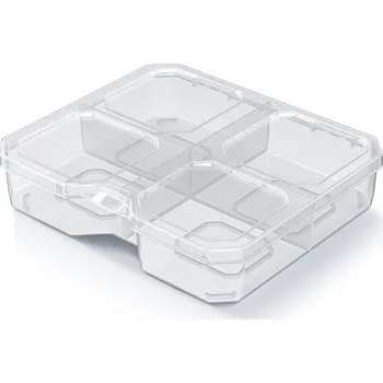 PROSPERPLAST Box organizér 15,6x14x3,5cm SQR KSQ15154-S429 transparentní plastový