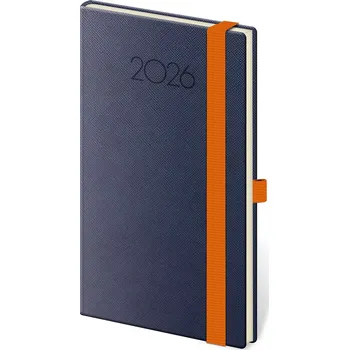 Diář Kapesní diář New Praga modrý s gumičkou