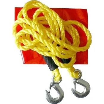 Tažné lano Tažné lano nosnost do 3000 Kg (3 tuny) s háky z kovu a praporkem