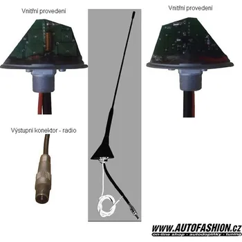 Autoanténa Anténa nízkošumová aktivní VKV/pasivní AM šikmá High immunity
