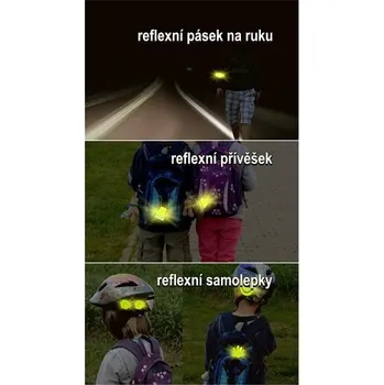 Sada reflexních a samolepicích doplňků pro bezpečí dětí 8kusů