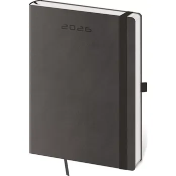 Diář Denní diář A5 Flexies tmavě šedý s poutkem