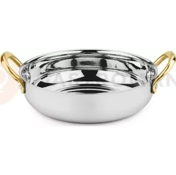 Servírovací stolek Pánev na smažení s uchy, nerezová ocel, 1000 ml, 195x50 mm | AMBITION, Charms