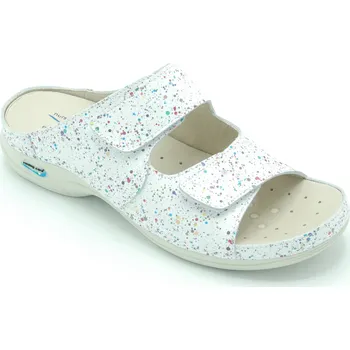 Dámské pantofle Pracovní pantofle Nursing Care VIENA - barevné tečky velikost Nursing Unisex: 39