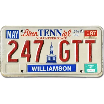 Plechová cedule Americká SPZ Tennessee Bicentennial