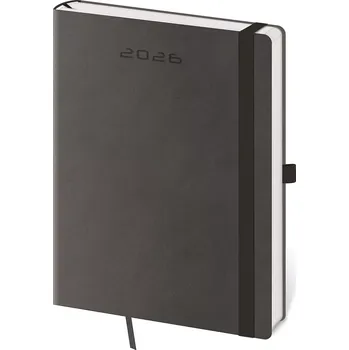 Diář Týdenní diář B6 Flexies tmavě šedý s poutkem