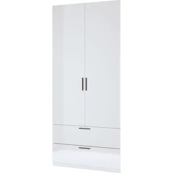 Šatní skříň Skříň 2dv 2šx bílý lesk Happy