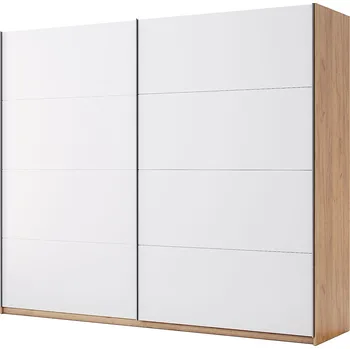 Šatní skříň Skříň s posuvnými dveřmi 2,5x2,1m (Dveře Lesklé Bílé) série N Asti