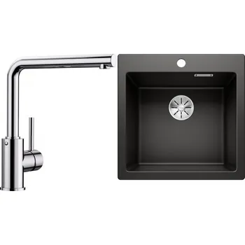 Granitový dřez Set RS Blanco Pleon 5+ Blanco Mila (antracit + chrom)