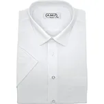 Pánská košile AMJ Slim fit s krátkým rukávem - bílá JKS18 Velikost: 41
