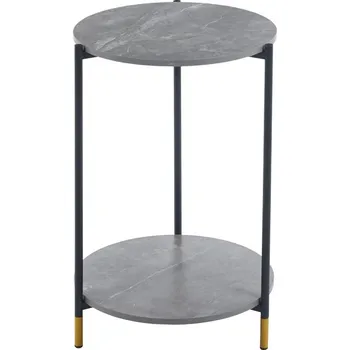 Obývací stěna Konferenční stolek, šedý mramor/černá, GAJAR