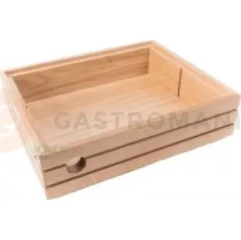 Servírovací stolek Dřevěná bedýnka, neutrální dub GN 1/2 8,5 cm | HORECA SERVICE, HS Design