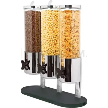 Výdejník vody Trojitý zásobník na cereálie, leštěný, 3x 3,5 l | DEGRENNE, Evento