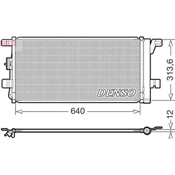 Výparník klimatizace Kondenzátor, klimatizace DENSO DCN02049