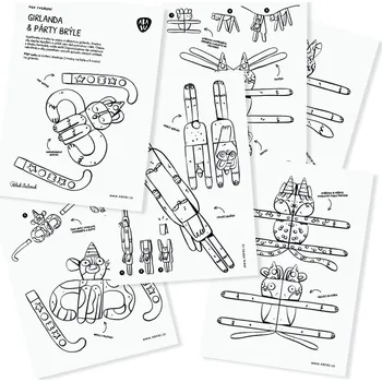 kreativní sada PDF tvoření / Girlanda & párty brýle