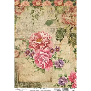 Umělecký papír Rýžový papír - 1145 - Cadence (Rozkvetlý pergamen) - A4