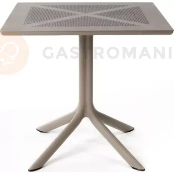 Zahradní stůl Nardi Plastový stůl CLIPX 80 Barva plastu: Tortora