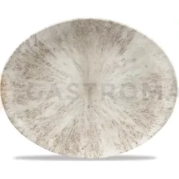 Oválný talíř coupe 255x317 mm | CHURCHILL, Studio Prints Stone Agate Grey