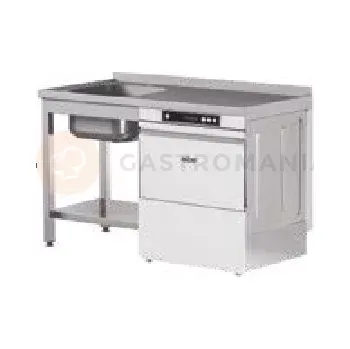 Nerezový dřez Stůl s místem na myčku 1900x600x850 mm | ASBER, STWD-196/1-PL-L