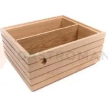 Servírovací stolek Dřevěná bedýnka, neutrální dub GN 1/2 14,5 cm | HORECA SERVICE, HS Design