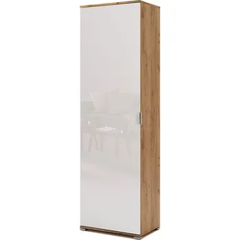 Šatní skříň Skříň 1d bez zrcadel dub kraft / bílá Asti