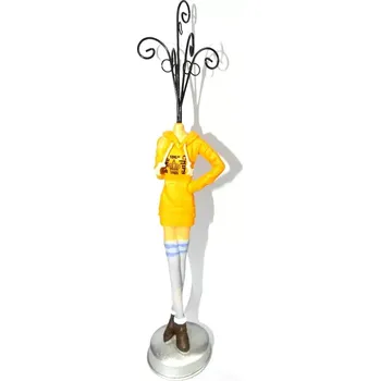 Šperkovnice Stojan figurína na šperky - žlutá (Stojan na šperky figurína)