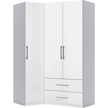 Ložnice Skříň 2dv 2šx + Rohová skříň 90 bez zrcadel, série N bílá Family