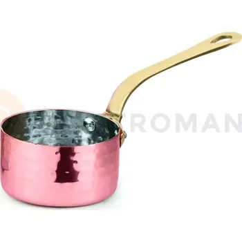 Servírovací stolek Mini kastrůlek s rukojetí, měděný, kovaný, 140 ml, 70x37 mm | AMBITION, Charms