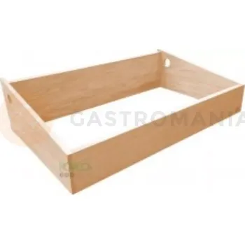 Servírovací stolek Šikmý dřevěný podstavec, neutrální dub GN 1/1 14,5 cm | HORECA SERVICE, HS Design