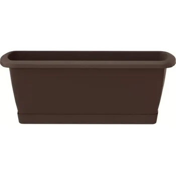 Květináč truhlík 49cm RESPANA SET ISE500P-R222 hnědý plastový PROSPERPLAST