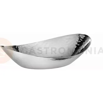 Servírovací stolek Velká oválná mísa z tepané nerezové oceli, 240x160x60 mm | AMBITION, Charms