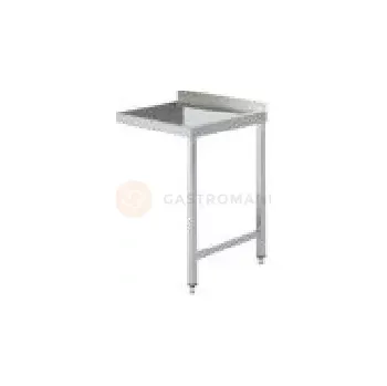 Počítačový stůl Výstupní nerezový stůl na 2 nohách, pravý 1100x700x850 mm | ASBER, DTWR-117-2L