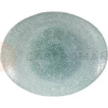 Talíř Oválný talíř coupe 229x270 mm | CHURCHILL, Raku Jade Green