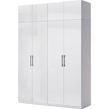 Šatní skříň Skříň 4dv bez zrcadel + Antresol 4 dv, série N bílá Family