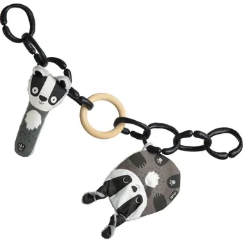 Hračka pro nejmenší Řetěz na kočárek / Sada 4v1 / Jezevec