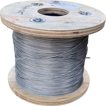 Lano Ocelové lanko 1 / 1,5 mm potažené čirým PVC, konstrukce 1×19, DIN 3053