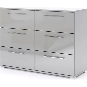 Komoda Komoda 6šx šedý lesk Megy