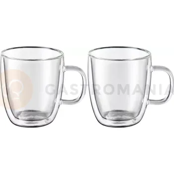 Servírovací stolek Termo sklenice s uchem sada 2 kusů 350 ml, 90x100 mm | AMBITION, Mia