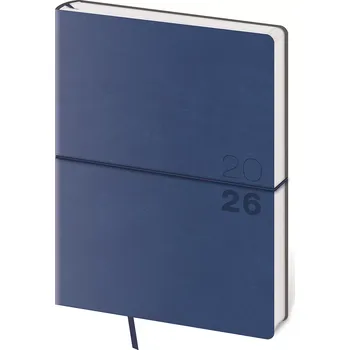 Diář Týdenní diář B6 Flexio tmavě modrý s gumičkou