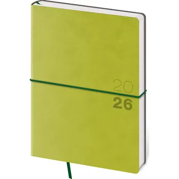 Diář Denní diář A5 Flexio zelený s gumičkou