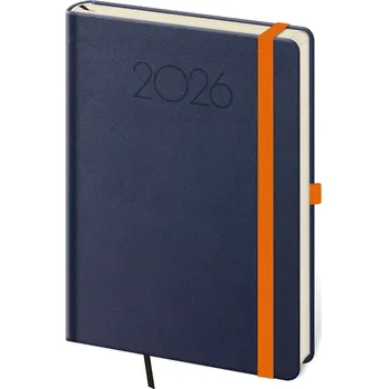 Diář Týdenní diář A5 New Praga modrý s gumičkou