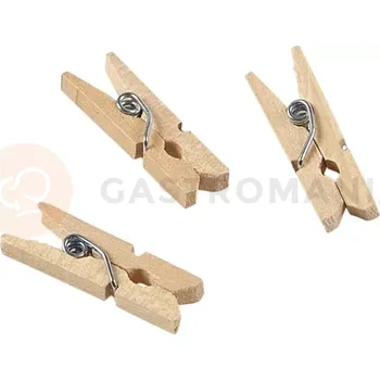 Jednorázové nádobí Mini dřevěné svorky, 1000 ks, 28x168x25 mm | GENWARE, Table Presentation